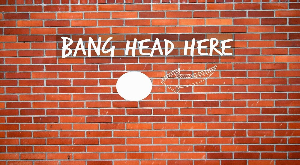 Bang head here